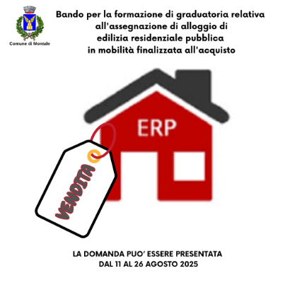 Alloggi ERP: assegnazione in mobilità di due alloggi finalizzati alla vendita Alloggi ERP: assegnazione in mobilità di due alloggi finalizzati alla vendita