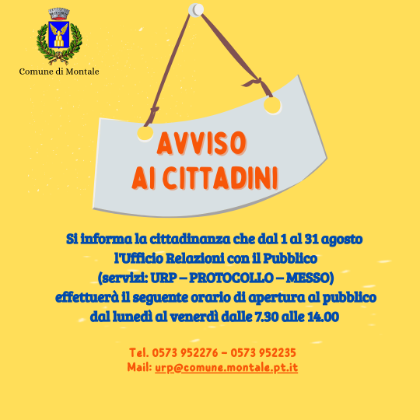 Orario estivo URP