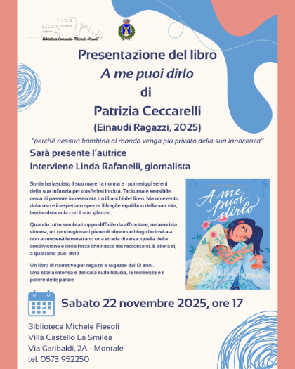 Presentazione del libro A me puoi dirlo