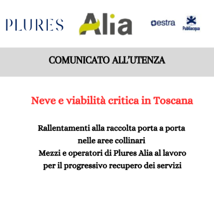  Plures Alia: Criticità alla raccolta porta per l’ondata di maltempo e  nevicate 