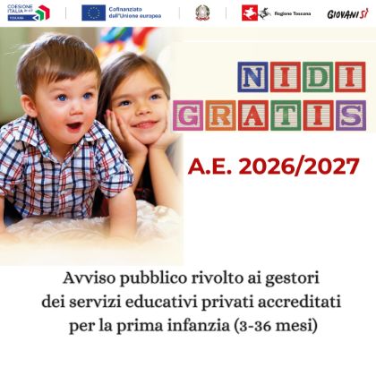 Avviso pubblico - Nidi Gratis 2026/2027