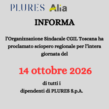 Sciopero Plures Alia del 14 ottobre 2026