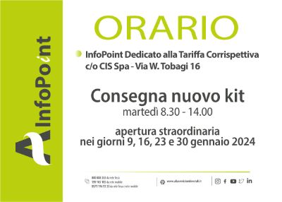 Infopoint Tariffa Corrispettiva