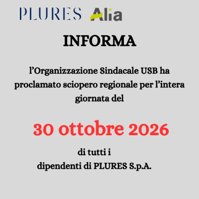Sciopero ALIA 30 ottobre