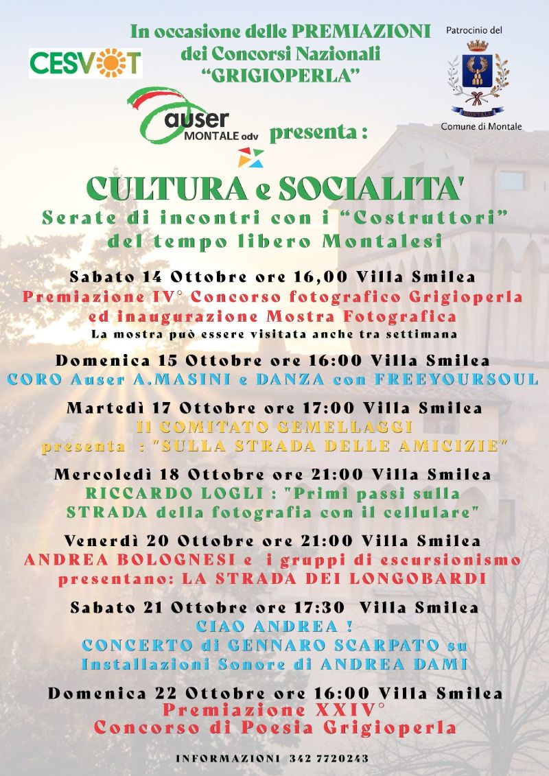 Programma eventi Villa Smilea