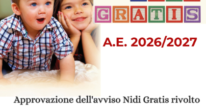 AVVISO NIDI GRATIS 26-27 per le FAMIGLIE.