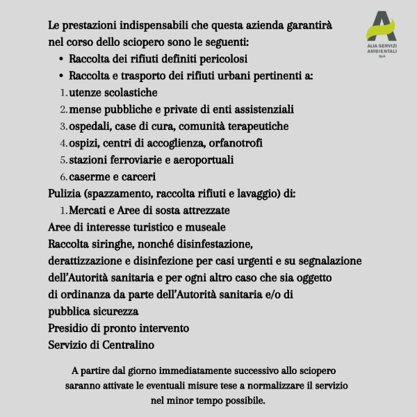Sciopero Alia 2