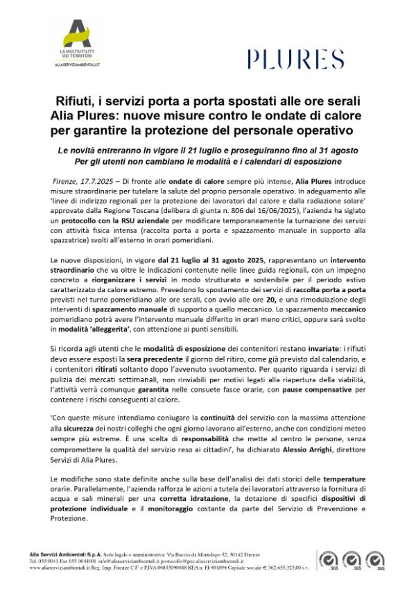 Misure contro le ondate di calore